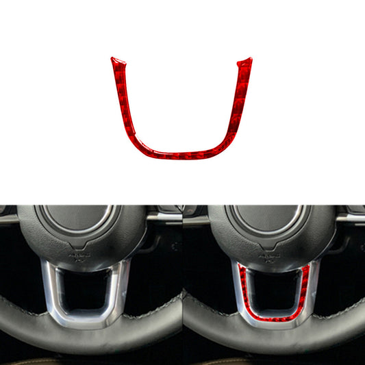 Red Carbon Fiber Steering Wheel Chin Trim for Jeep for Wrangler Jl 2018+ Gladiator 20+