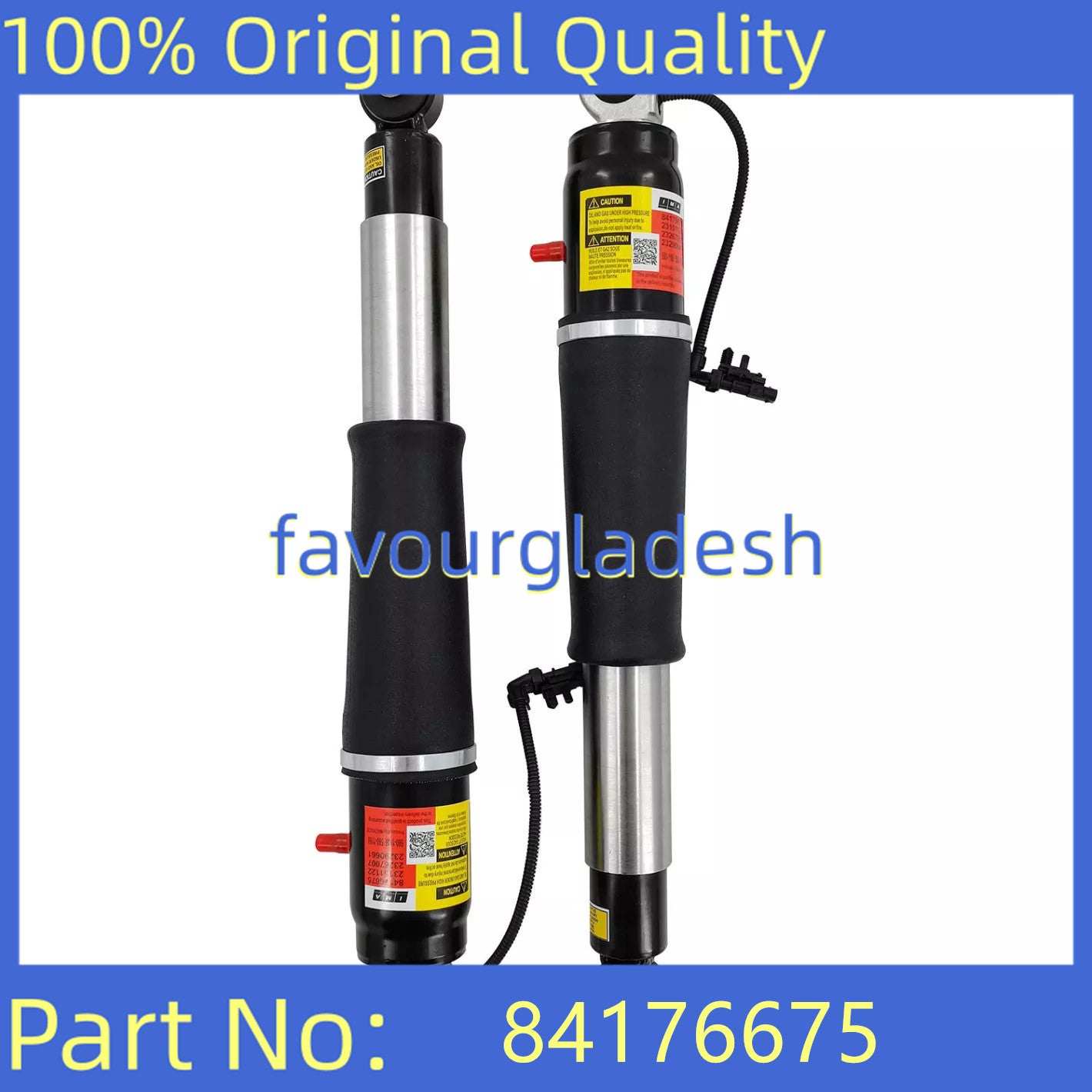 Pair Rear Shock Absorbers for Escalade Suburban Tahoe for Yukon 2015-2019 84176675