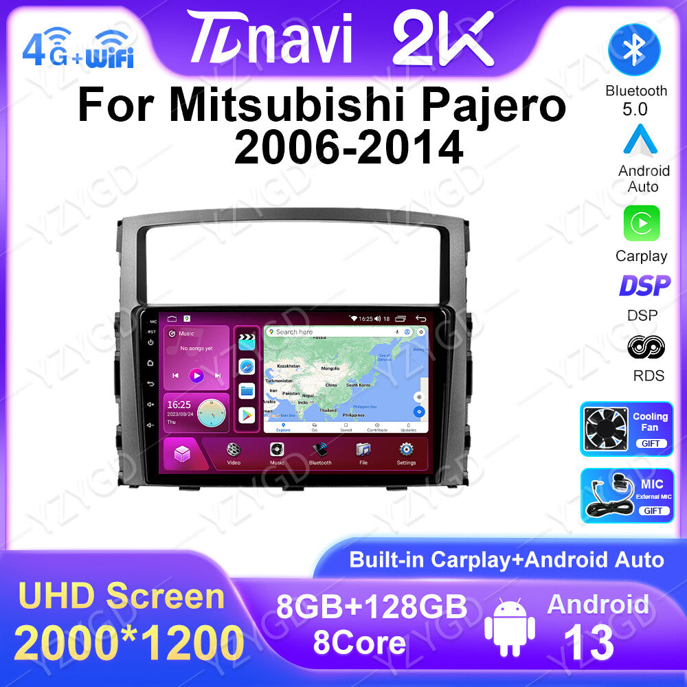 for Mitsubishi for Pajero 4 V80 V90 Android Car Radio Multimedia Player GPS Screen