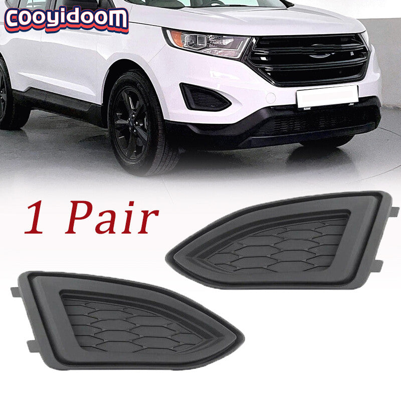 Front Bumper Fog Light Lamp Trim Cover Frame Grille for Ford Edge 2015-2018