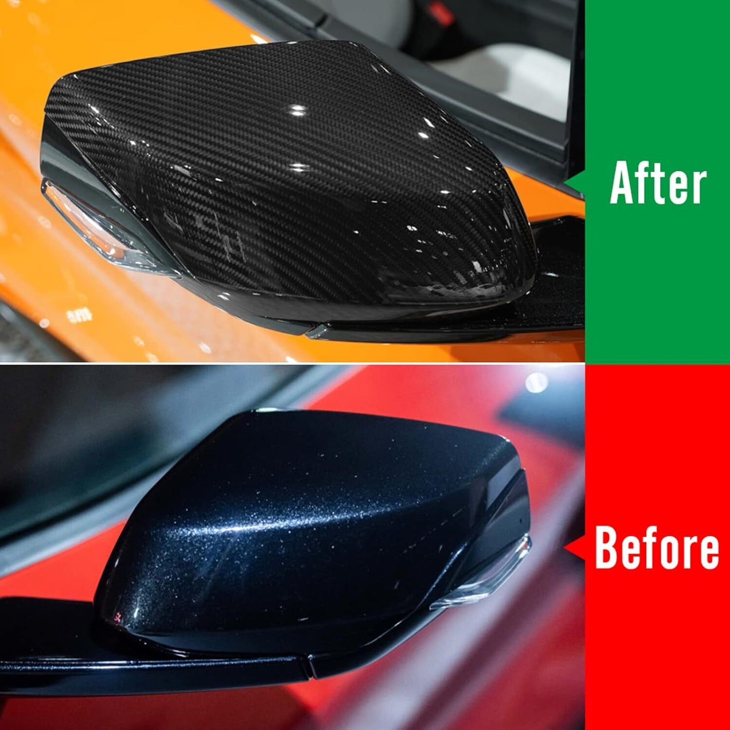 Genuine carbon fiber side mirror caps for C8 for Corvette Stingray Z06 Z51 2LT 3LT 20-24