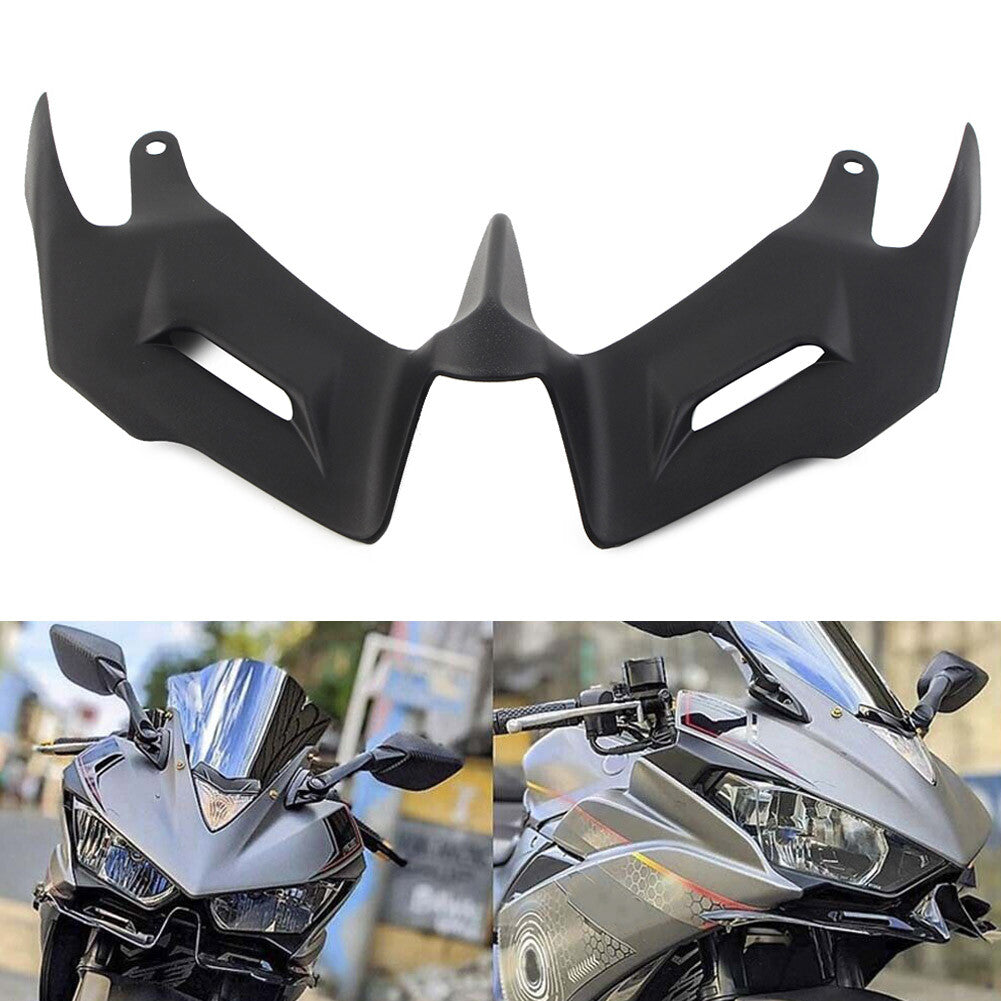 for Yamaha YZF R3 R25 2014-2018 Black Front Fairing Winglet Aerodynamic Spoiler