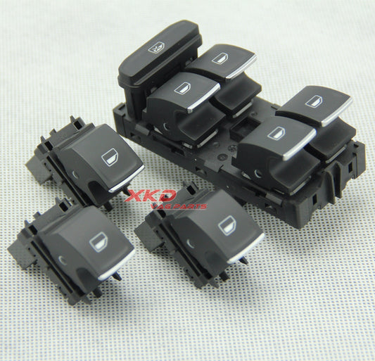 Chrome window regulator switch kit for Volkswagen for Golf MK7 2015-2017