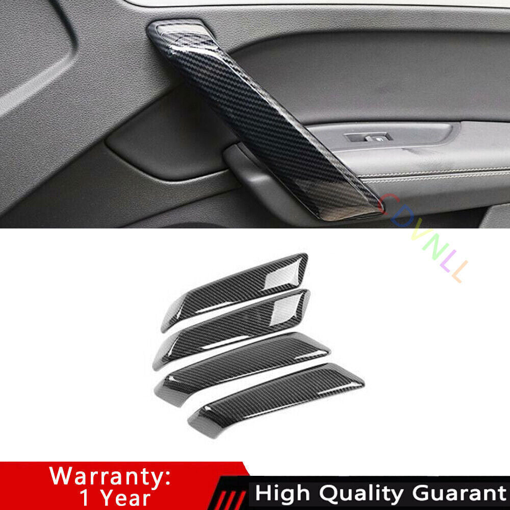 Fit for Audi Q5 2018-24 Carbon Fiber ABS Interior Door Armrest Panel Cover Trim
