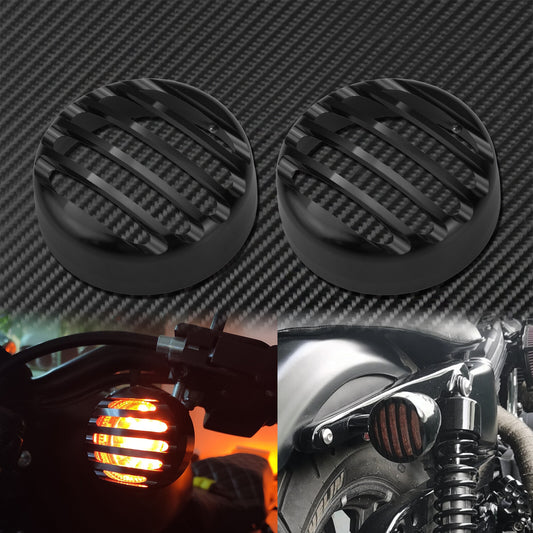 Motorcycle Black Rear Turn Signal Grill Bezel Cover Fit For Sportster 2016-up