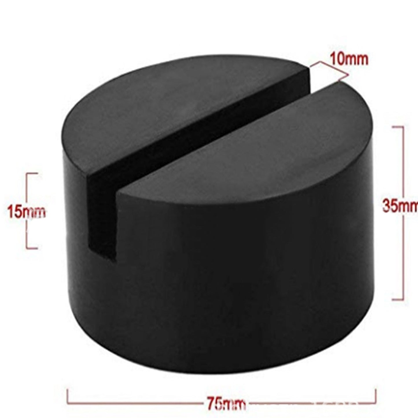 Black Non-slip Rubber Pad Car Slotted Lifting Jack Support Block Universal