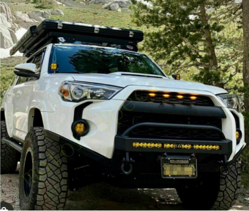 for Toyota 4Runner 2011-2024 smoke Style Front Grill LED Marker Light Kit