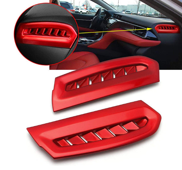 for Toyota for Camry 2018-2020 Red ABS Side Console AC Air Vent Outlet Cover Trims