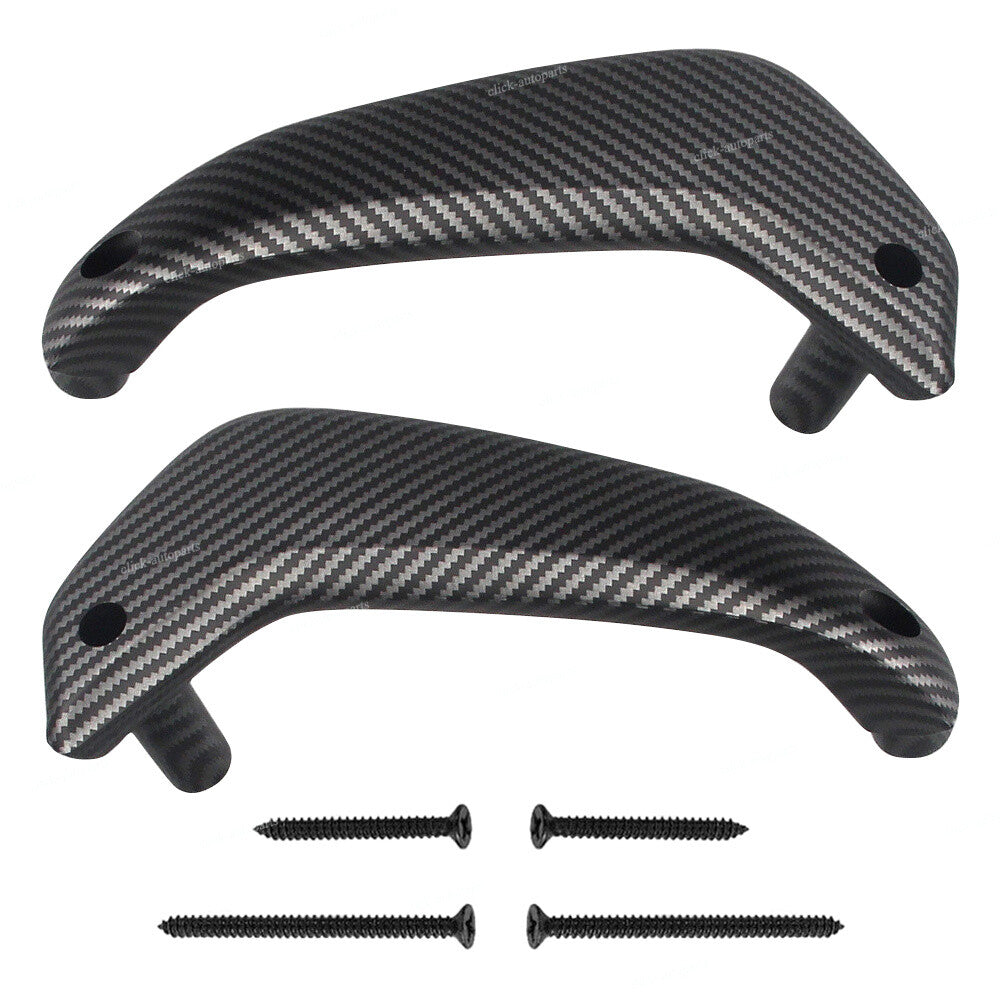 2pcs Carbon Fiber Interior Driver Door Pull Handle For2011-2019 for Ford Fiesta