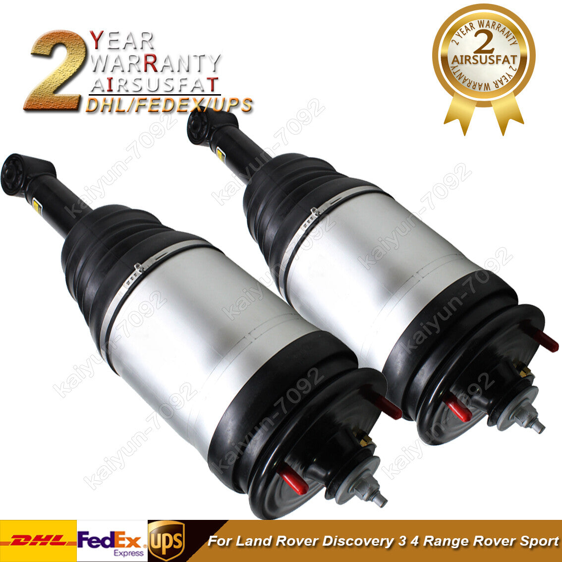Pair Rear Air Shock Absorber for Range Rover Sport Discovery LR3 LR4 RPD501110