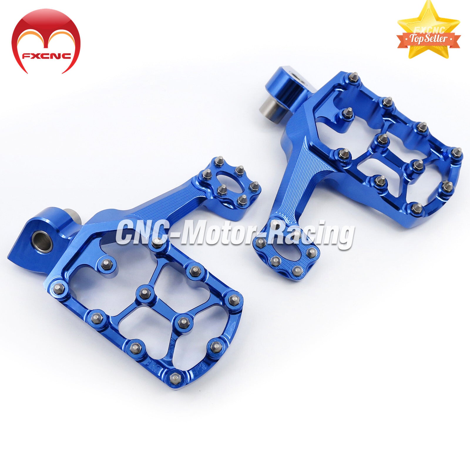 Compatible with for Yamaha YZ250F 2001-2017 CNC extended footrest pedal (blue foot).