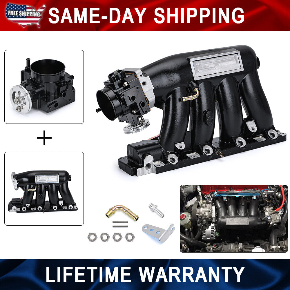 K-series Alu BK Intake Manifold W/ 70MM Throttle Body for Honda for Acura K20 K24