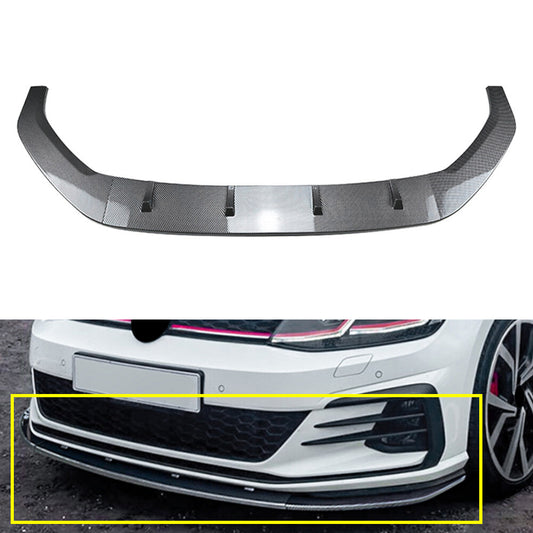 Front Bumper Spoiler Splitter Lip for VW for Golf MK7.5 GTI R Rline 2017-19 Carbon