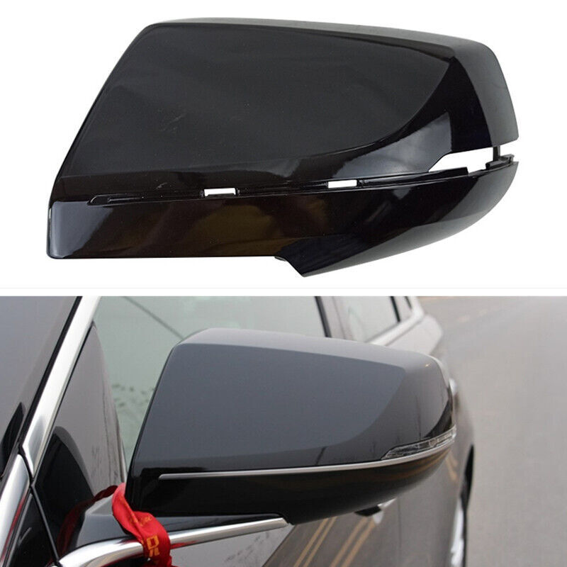 Black Left Side Rear View Side Mirror Cover Shell Cap for Cadillac XTS 2013-2018
