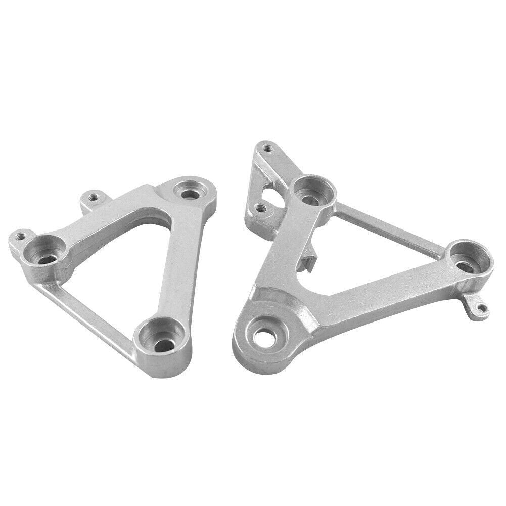 2X Rider Front Footpegs Footrests Brackets Set for Honda CBR 400 1988 1989 NC23