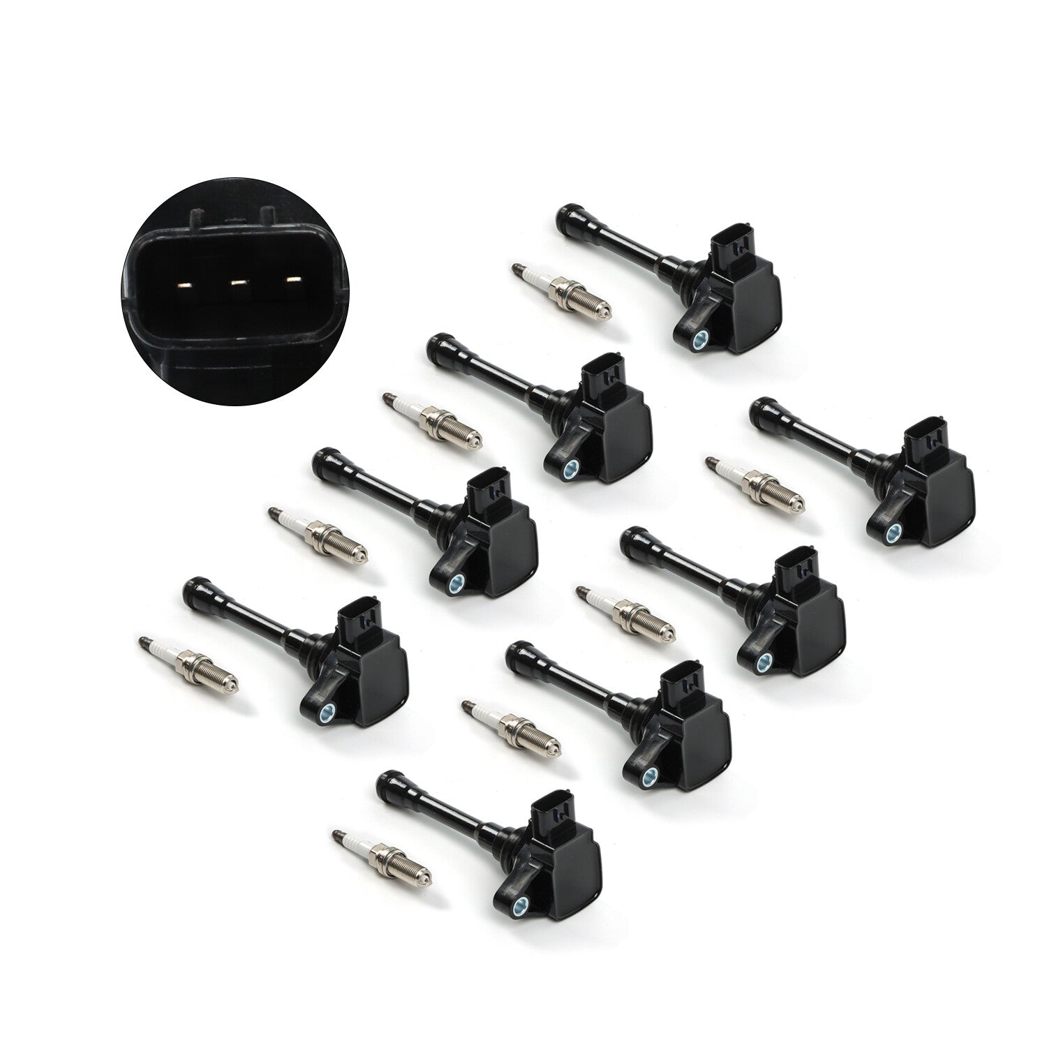 8Pcs Ignition Coil  Iridium Spark Plugs for Nissan NV2500 NV3500 TITAN 5.6L