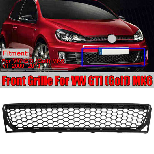 Front honeycomb mesh lower center grille with ABS. Suitable for Volkswagen for Golf GTI MK6 09 - 2013 Sport.