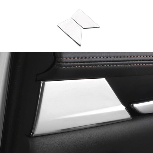 2X Silver Stainless Back Row Handle Panel Cover Trims for Mazda 3 Axela 19-2023