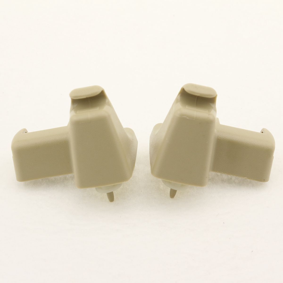 2-Pack Right + Left Beige Sun Visor Clips for Land Rover for Range Rover 03-12