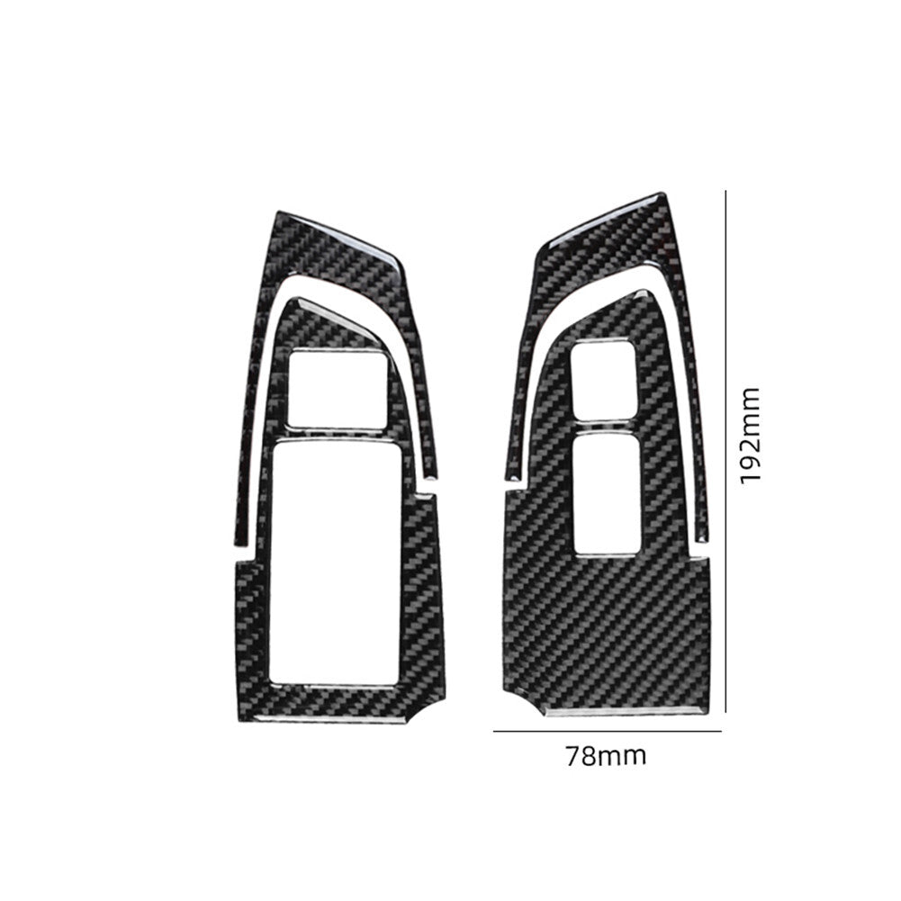 4x Carbon Fiber Interior Front Window Control Cover Trim for Acura TSX 2009-2014