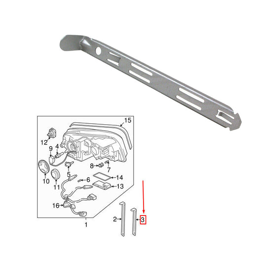 Front Headlight Clip Mounting Retainer Bracket Fit for 2003 - 2014 for Volvo XC90