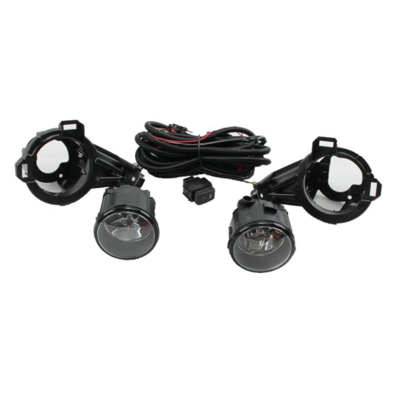 One set of DRL fog lights + fog light covers + wiring harness + switch suitable for Nissan Juke 2012-2014
