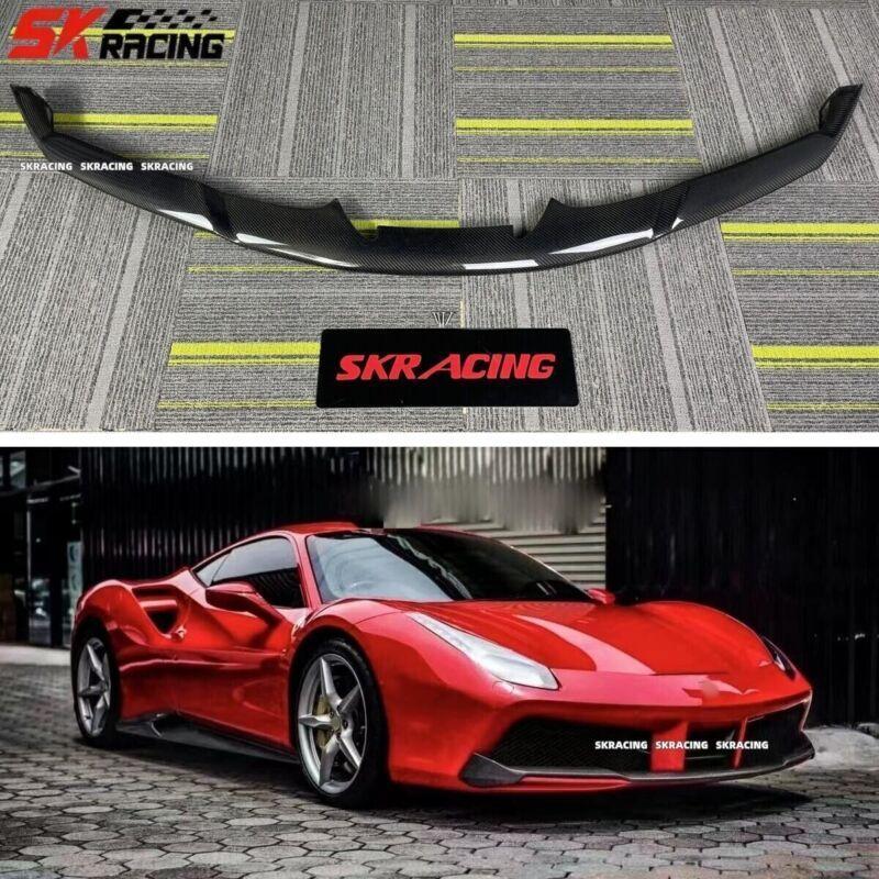 carbon fiber front bumper lip trim for Ferrari for 488 GTB Spider diffuser