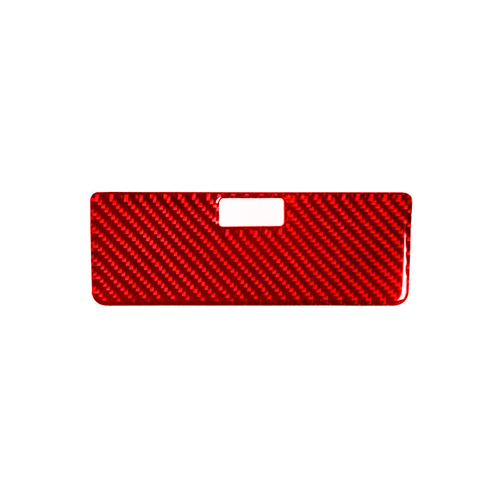 Red Carbon Fiber Center Storage Cover Sticker Trim for Hyundai Azera 2006-2011