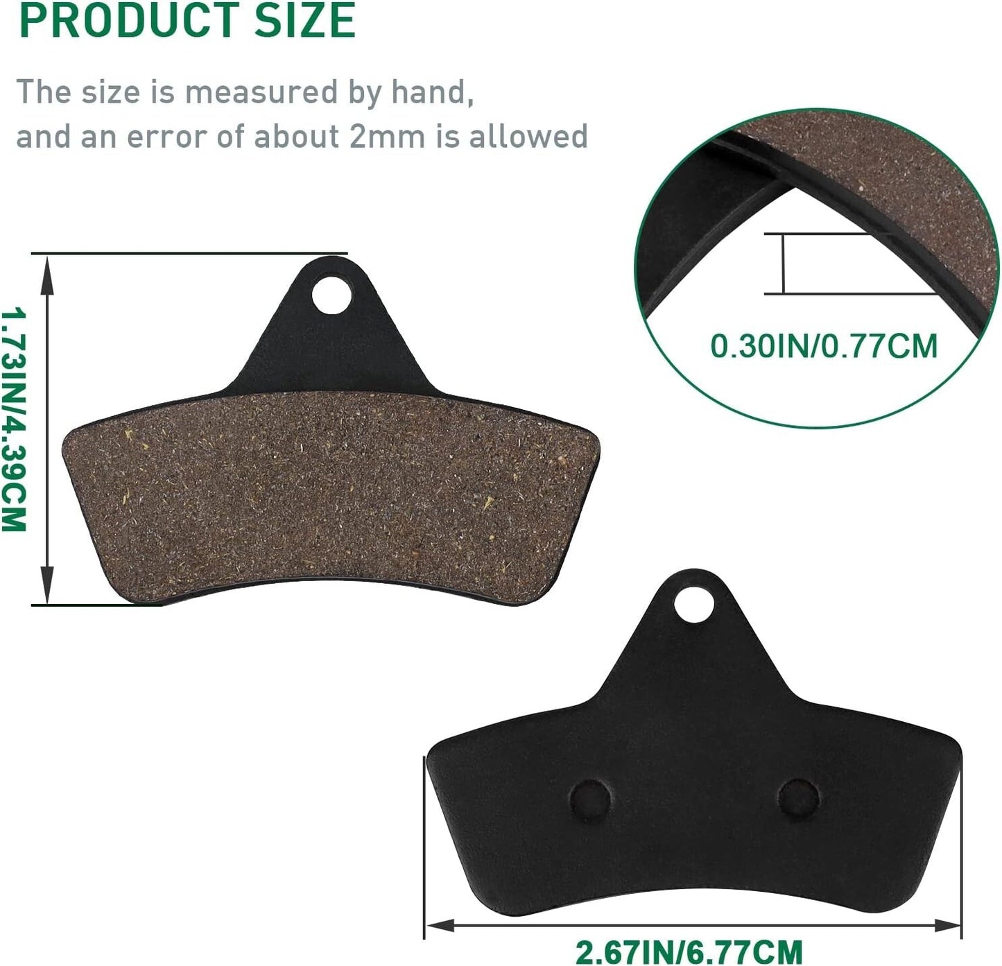 Front and Rear Brake Pad for Arctic Cat 400 500 250 300 2X4 4X4 1998-2004