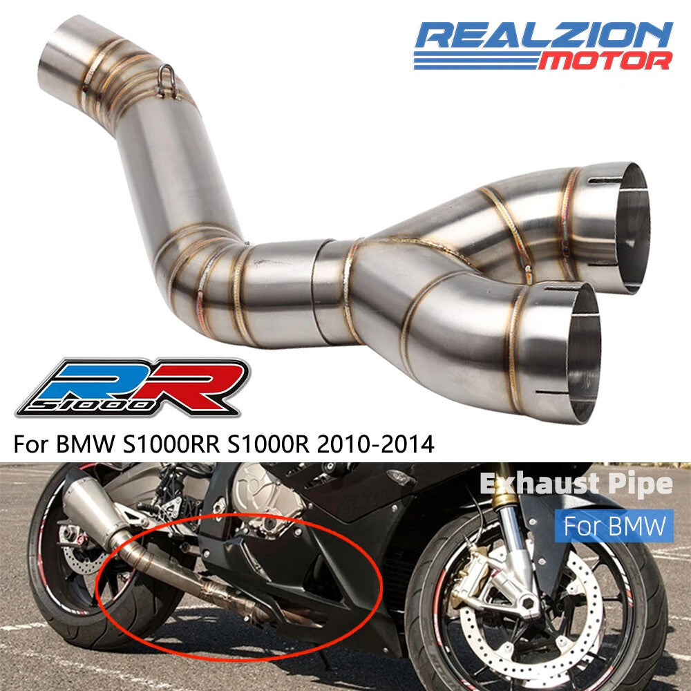 New Motorcycle Slip-On Link Pipe Connect Tube for BMW S1000 RR S1000R 2010-2014