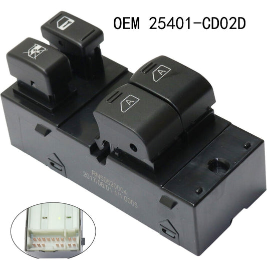 For 25401CD02D Coupe Power Window Switches Front or Rear Driver Left Side Hand