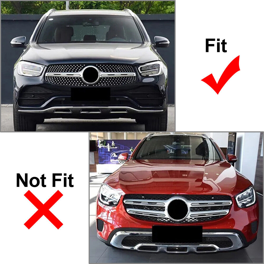 GTR Style Front Bumper Grille Fit for Benz GLC Class W253 X253 Sport Model 2020-2022