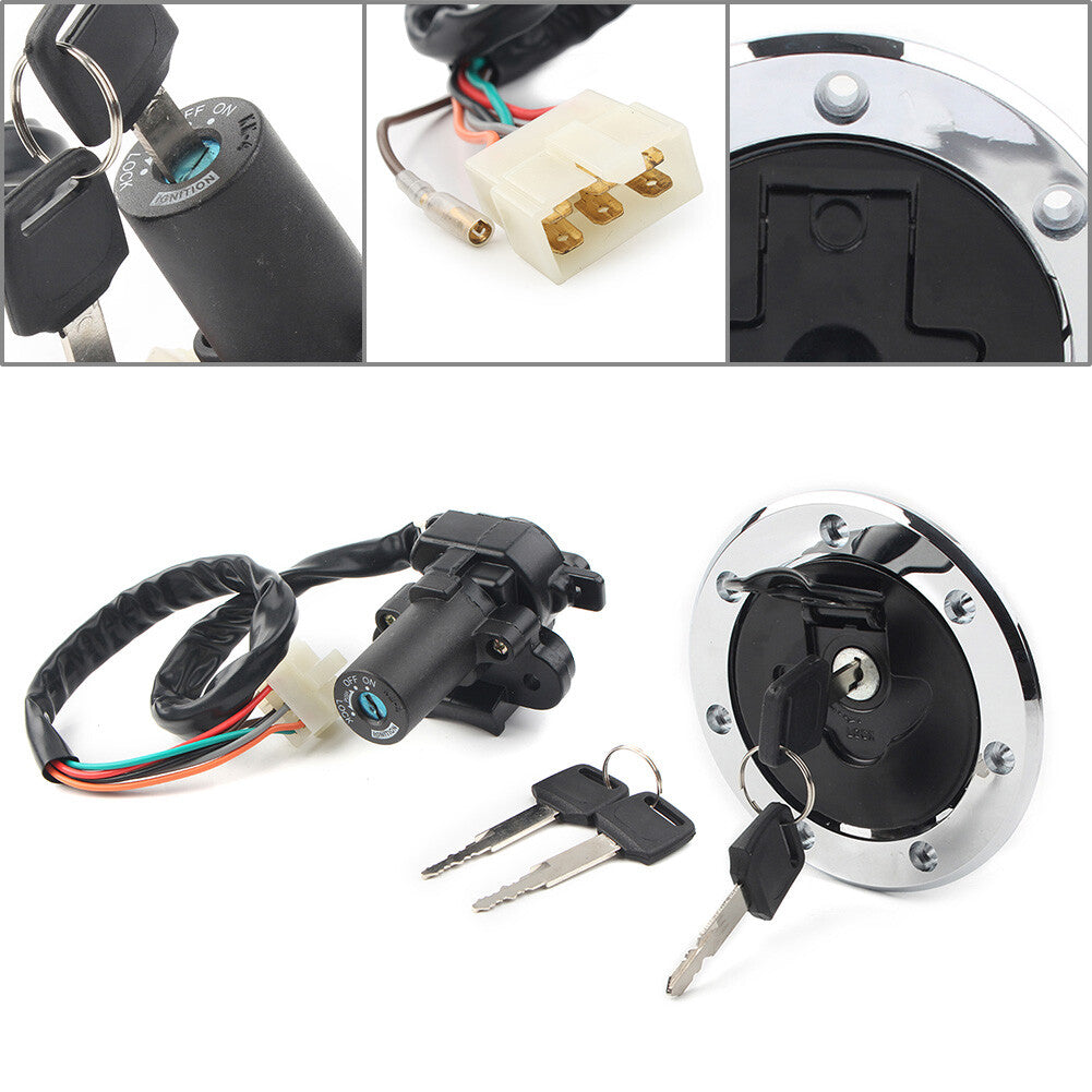 Fit for Kawasaki ZX6R 2000-2002 ZX7R/9R Fuel Gas Cap Ignition Switch Lock Set