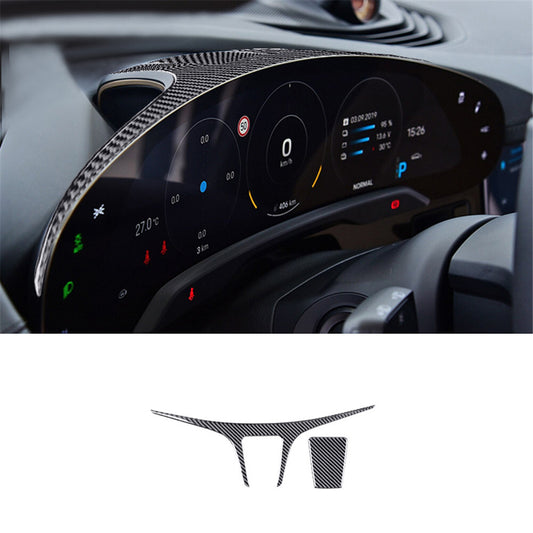 2x carbon fiber dashboard bezel for Porsche Taycan 2019-2022 type A