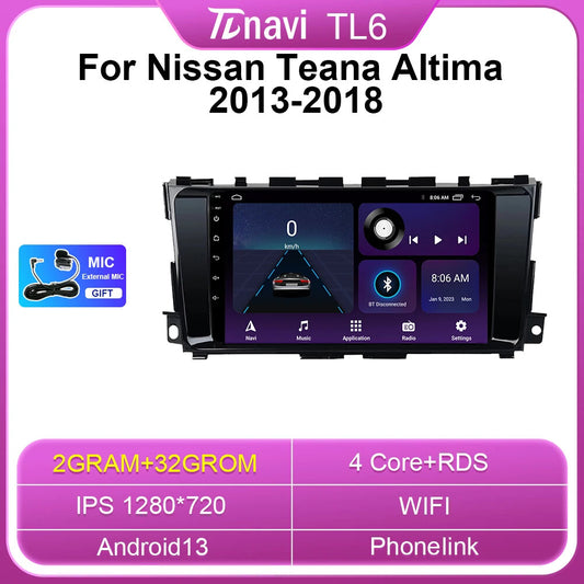 Screen Car Radio for Nissan Teana 3 for Altima 5 L33 Video Player Carplay GPS Navi