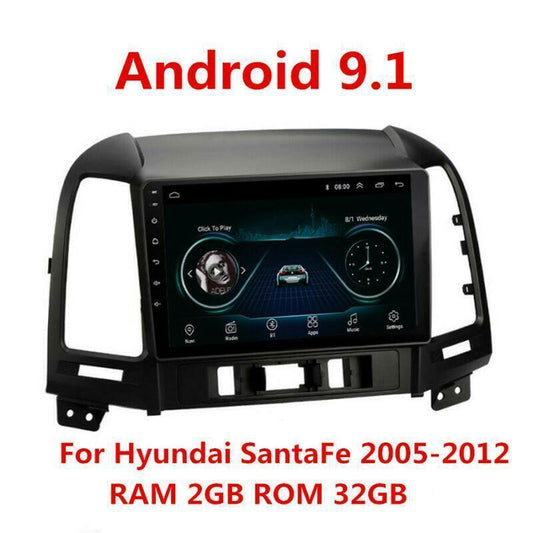9 for Hyundai Santa Fe 05-12 Android 9.1 Touch Screen Car Stereo Radio GPS MP5