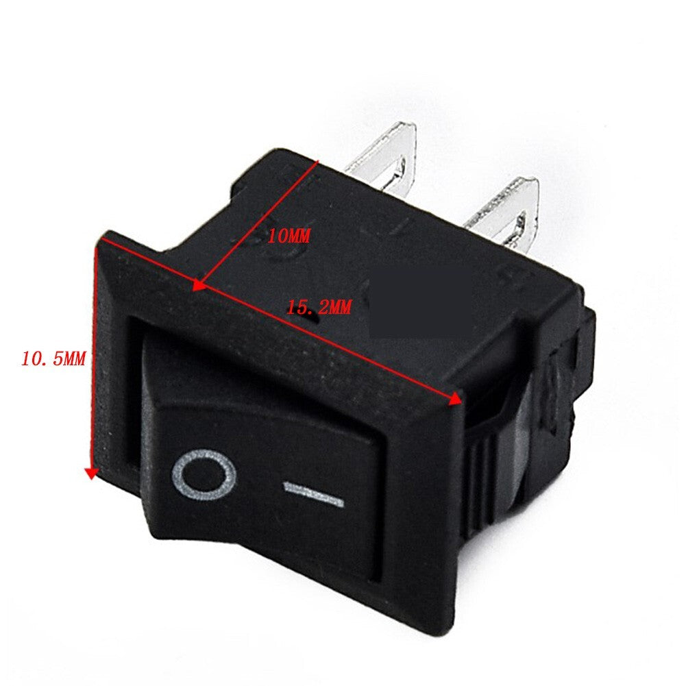 10 Car, Truck, Ship Round Rocker Stick 12V 16A 2-Pin Switch SPST Switch Ne