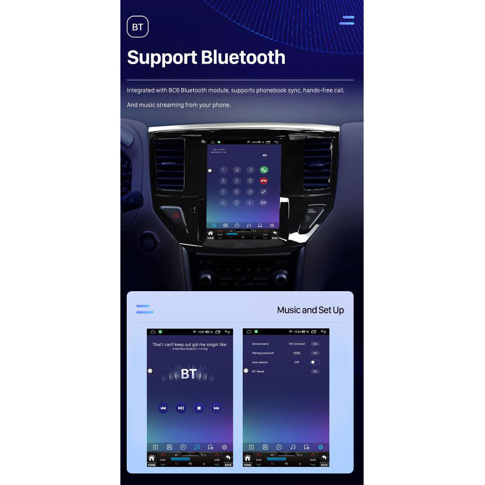 Compatible with for Nissan Pathfinder 2012-2023 Android 11 Radio for Tesla Vertical Screen Car GPS
