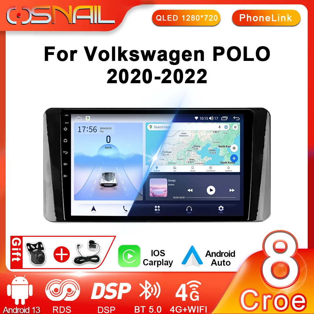 for Volkswagen Polo Mk6 VI 2020-2022 Car Stereo Radio CarPlay GPS Player Screen