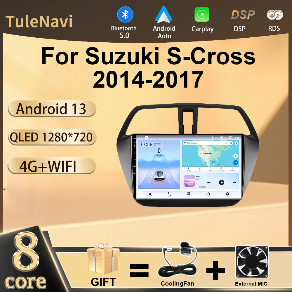 for SUZUKI SX4 2 S Cross 2014-17 Carplay Car Radio Multimedia Player GPS Screen