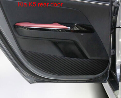 Carbon Fiber Leather Door Anti-Kick Panel Cover Trim Stickers For 2021-22 for Kia K5