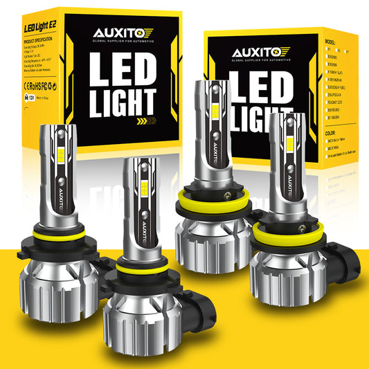 4x 9005 H11 Unified LED for Smart Water Light 6500K Baiyun AUXITO