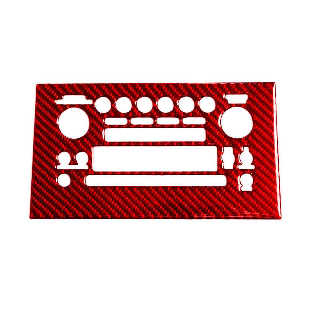 Carbon Fiber CD Control Panel Cover Trim Fit for Suzuki Grand Vitara 2006-13 Red