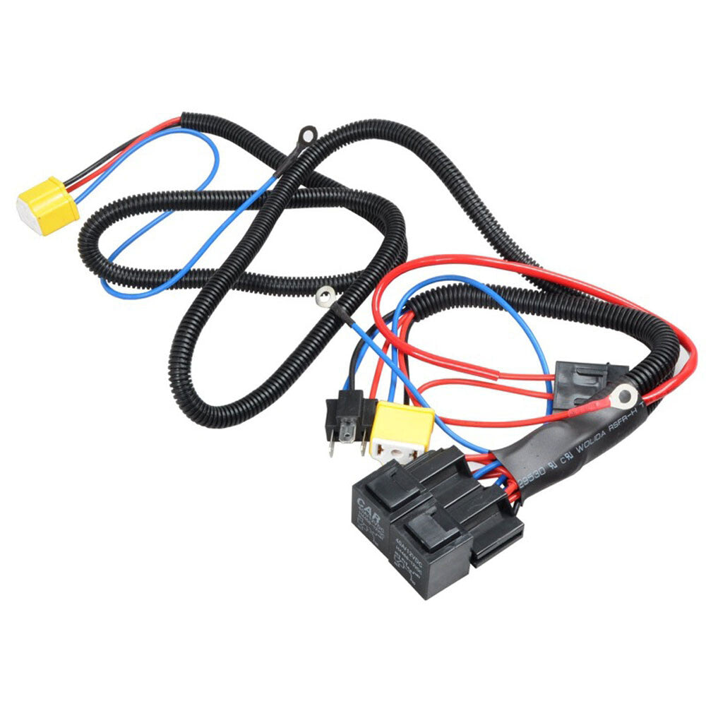 Universal 2 Headlight Relay Kit Headlight Relay Enhance Cable D7A4