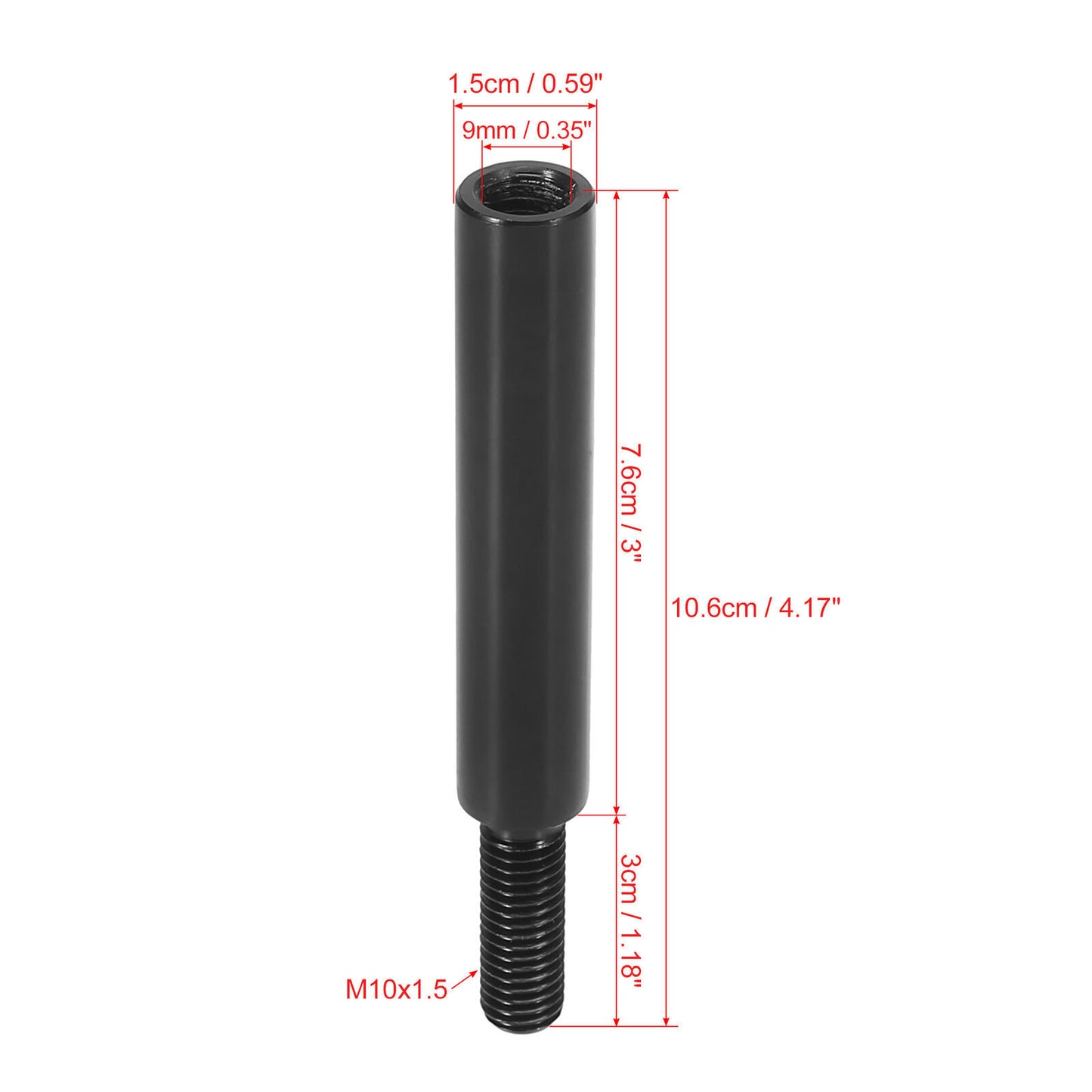 4-inch M10X1.5 gear shift lever extension bar for Honda aluminum alloy