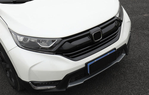3P ABS Glossy Black Front Bumper Mesh Grille Strip Trim for Honda CR-V 2017-2021
