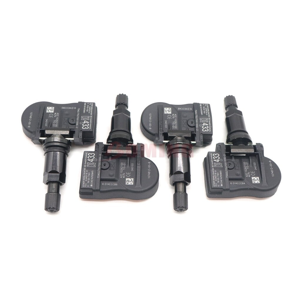 SET 4x Tire Pressure Sensors 433MHz TPMS for Tesla Model 3 S X 1074812-00-B NEW