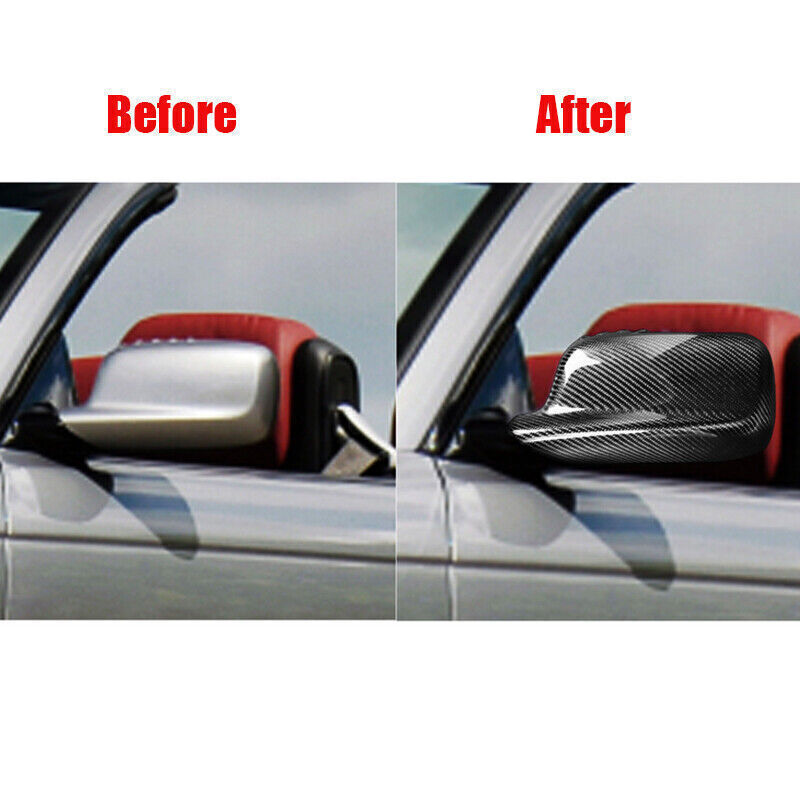 For 2 Door for BMW 3 Series E46 2098-05 Real Carbon Fiber Car Side Mirror Cover Caps