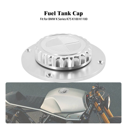 Gas Feul Tank Cap Oil Tank Chrome Petrol Cap Cover Fit for BMW K1 K75 K100 K1100
