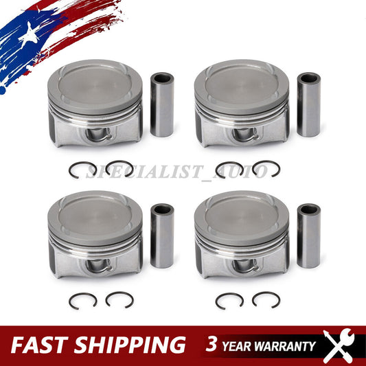 4PCS Pistons and Rings Kit Fits for Chevrolet Sonic 2017 for Premier 1.4L 55577096